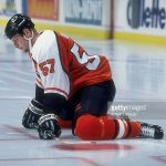 17 Sep 1997:  Defenseman Jeff Lank of the Philadelphia Flyers in action during a game against the Montreal Canadiens at the Molson Center in Montreal, Canada.  The Canadiens won the game, 5-4. Mandatory Credit: Robert Laberge  /Allsport